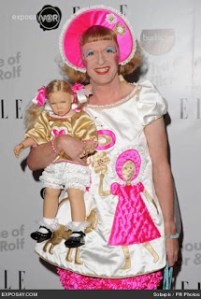 Grayson Perry dressed as a little girl