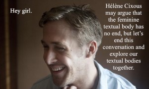 Ryan Gosling, feminist and all around good guy.  He'd make some pretty babies.